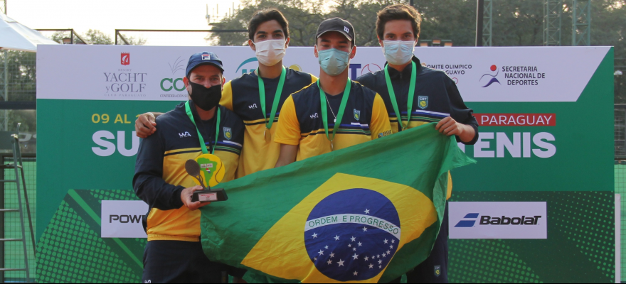 Brasil é campeão do Sul-Americano 16 anos de tênis no Paraguai