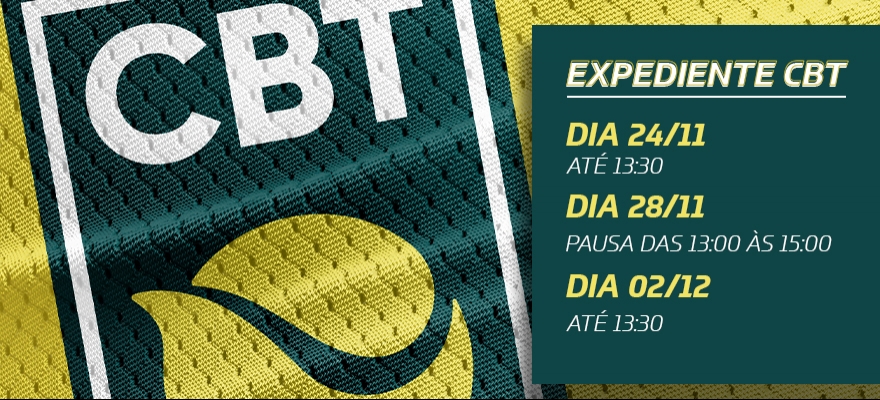 Confira os horários de expediente da CBT nos dias de jogos do Brasil